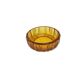 Art Deco salt cellar, orange glass, Ząbkowice, Poland, 1930s.