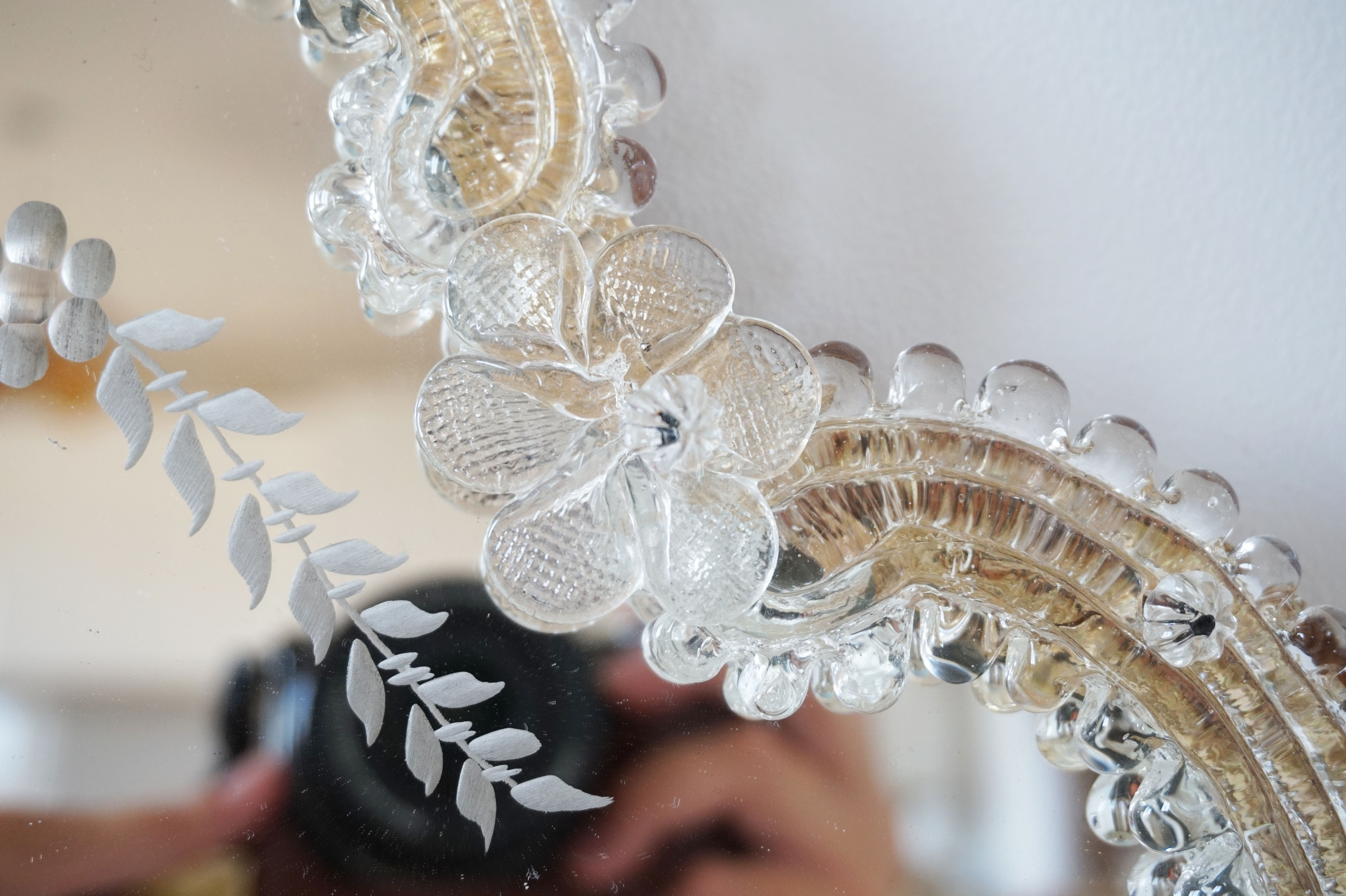 Venetian mirror in Murano glass 1950