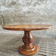Old round table walnut dining table 140 cm