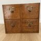 Vintage professional furniture, shannon unis france four-drawer filing cabinet for postcards