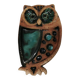 Owl, vintage ceramic wall plaque, Laholm, Sweden, 1970s