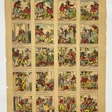 Image of epinal "the donkey, the dog, the rooster and the cat"