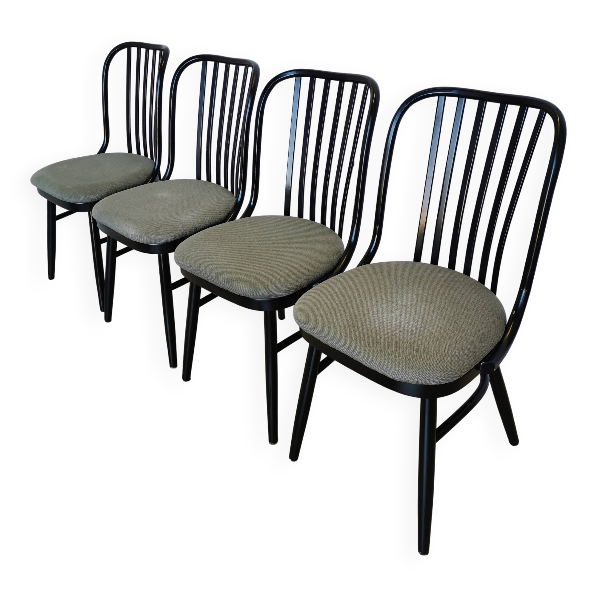 Vintage Bentwood Dining Chairs - Set of 4 Ligna Style - 1980s Yugoslavia
