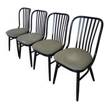 Vintage Bentwood Dining Chairs - Set of 4 Ligna Style - 1980s Yugoslavia