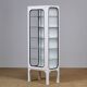 Restored Vintage Iron And Glass Medical Cabinet, 1970s