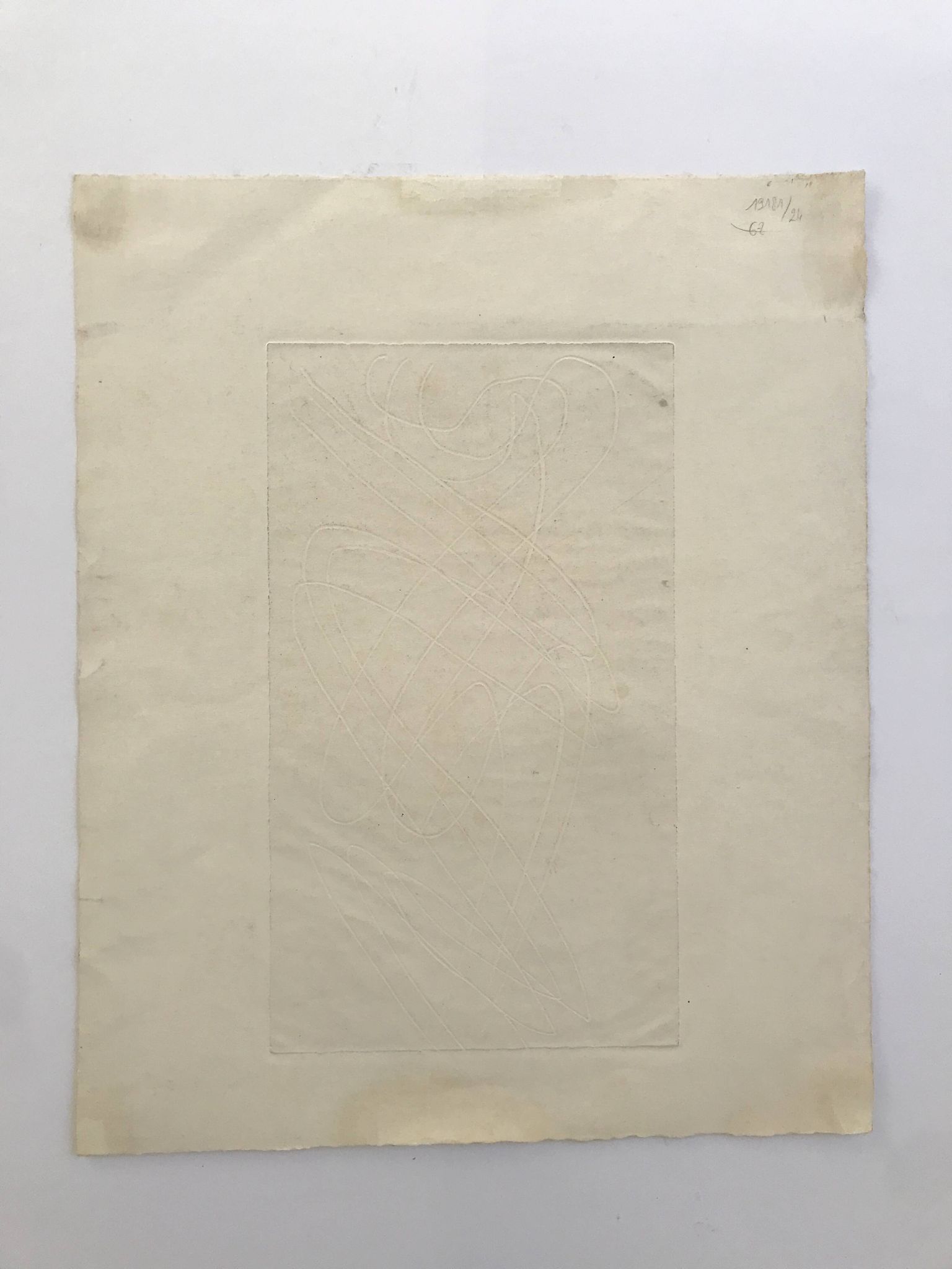 Theodore brenson, untitled, c. 1950. original engraving signed in pencil.