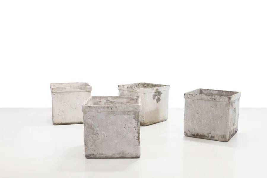 Square Willy Guhl planters for Eternit