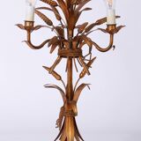 Gilt ‘Sheaf of Wheat’ Table Light, Florentine Table Lamp by Hans Kögl, 1960s