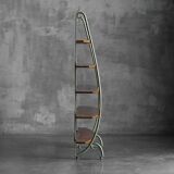 Bakery Display Rack with Iron Frame and Oak Shelves, France, 1920s