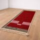 Handwoven natural wool hallway rug size 75*300 cm