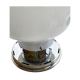 Lampe de table en verre de Murano et métal chromé