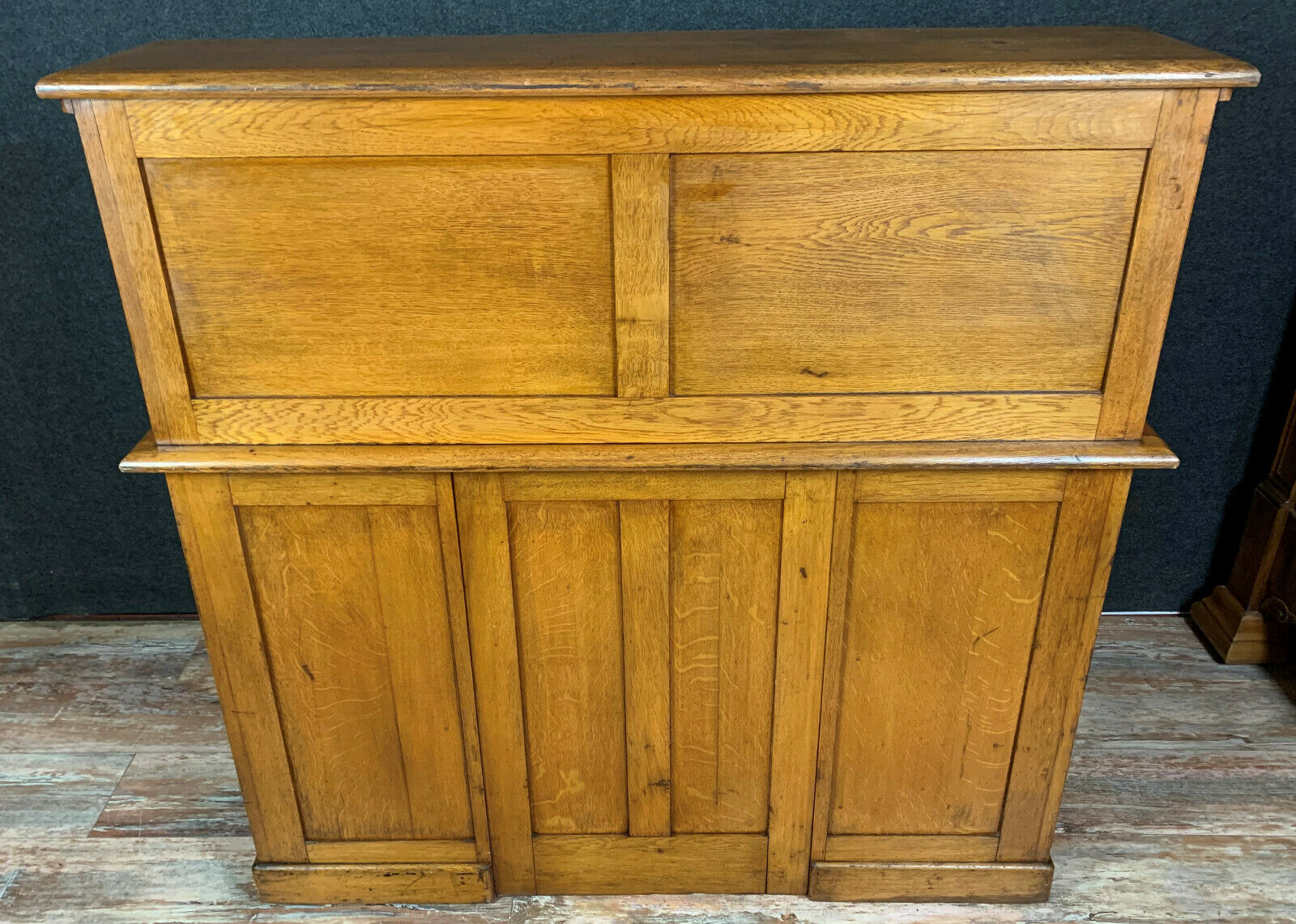 American center office blond oak box period 1900