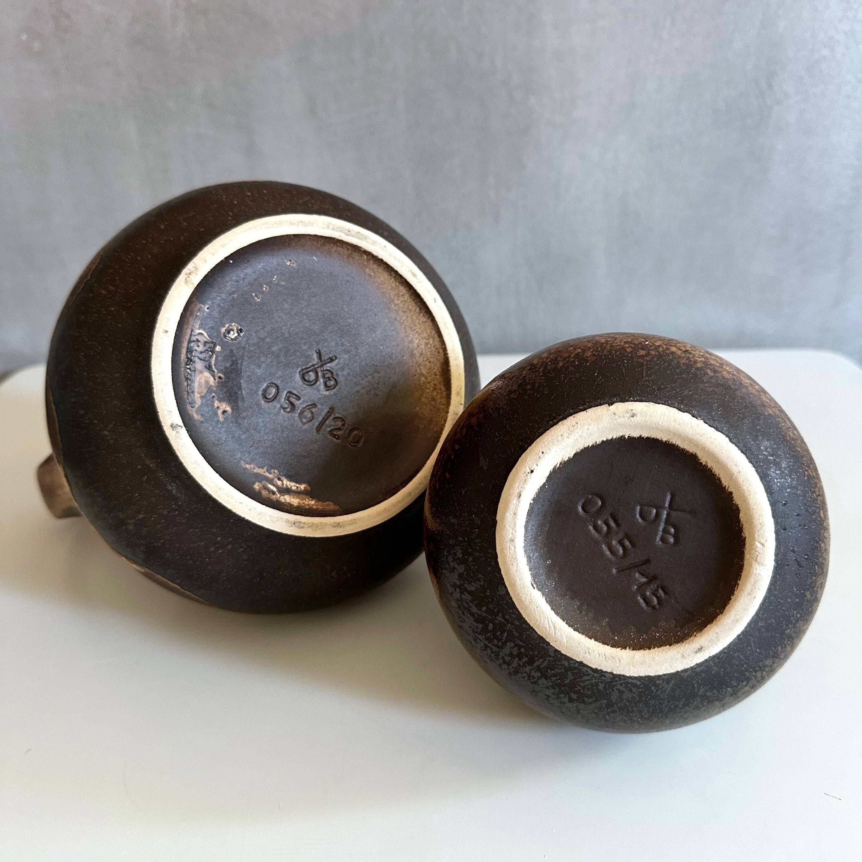 Vintage vases Dümler Breiden 055/15 and 056/20, ceramic vase WPG