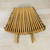 Vintage rattan fruit basket, folding