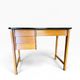 Vintage wooden desk with 3 drawers | 1960s retro style