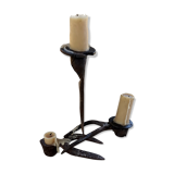 Rustic recycling wrought iron candle holder