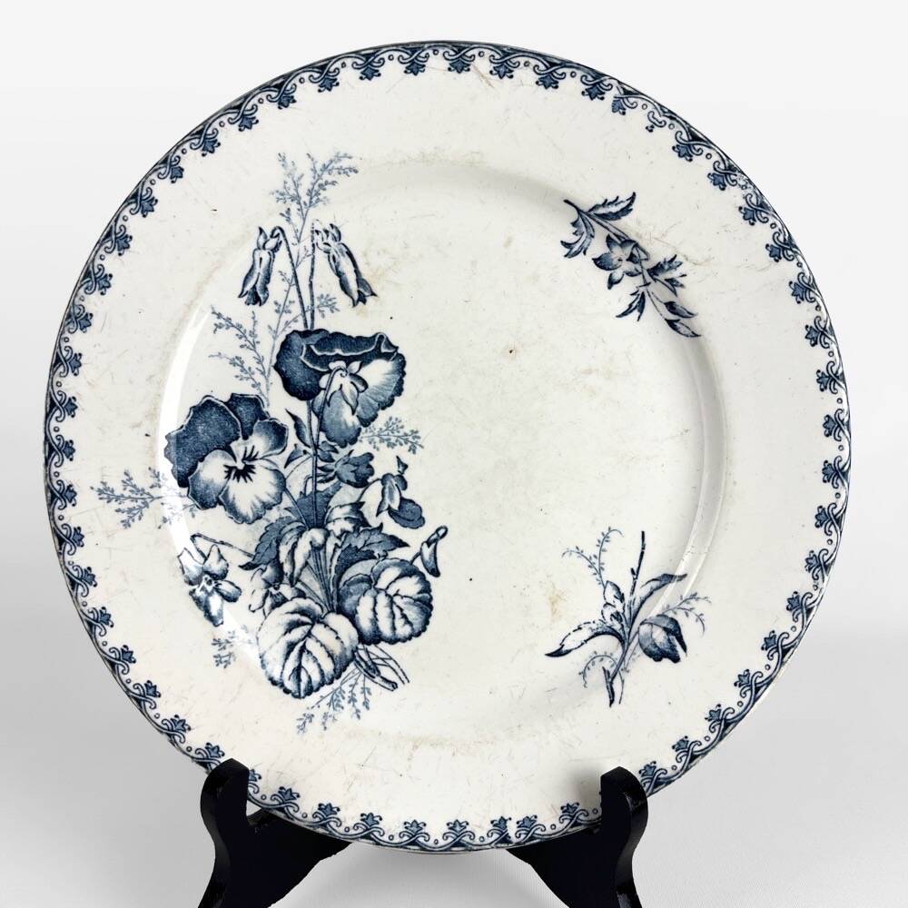 5 mismatched plates Terre de fer 1900