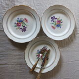 3 flat plates from gien in good condition, florence model