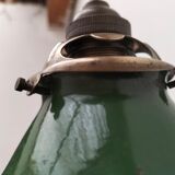 Old enamelled sheet metal lamp