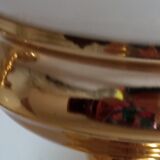 Pair of gilded metal lamps