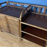Vintage rattan sideboard/sideboard
