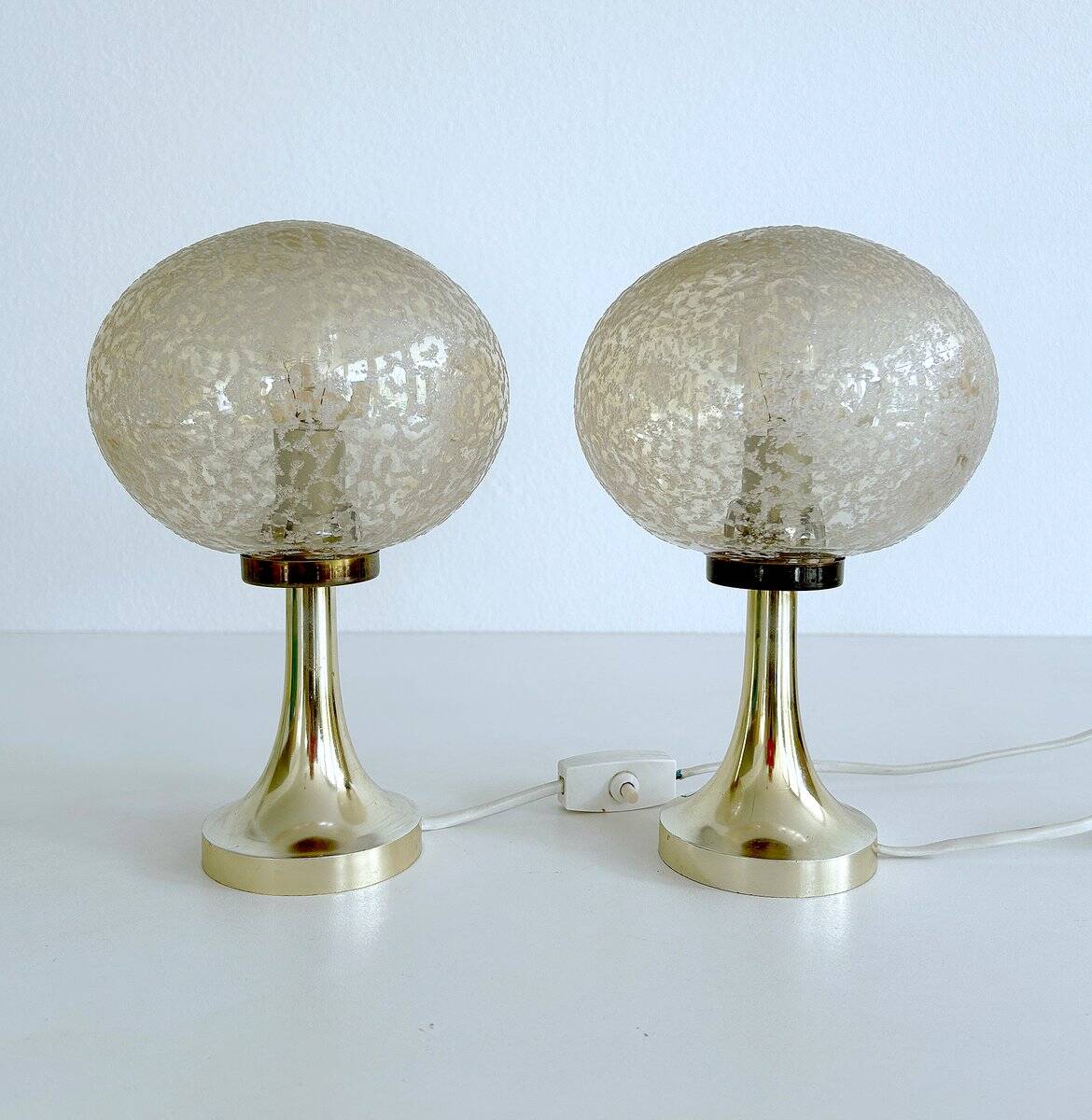 Pair Vintage Space Age table lamps, 1970s,