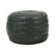 Pouf rond vintage patchwork simili cuir 49 cm