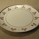 Round dish earthenware Salins decoration Jurançon hand painted vintage