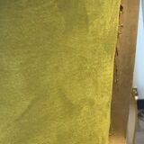 2 chaises style Louis XV en bois et velours vert