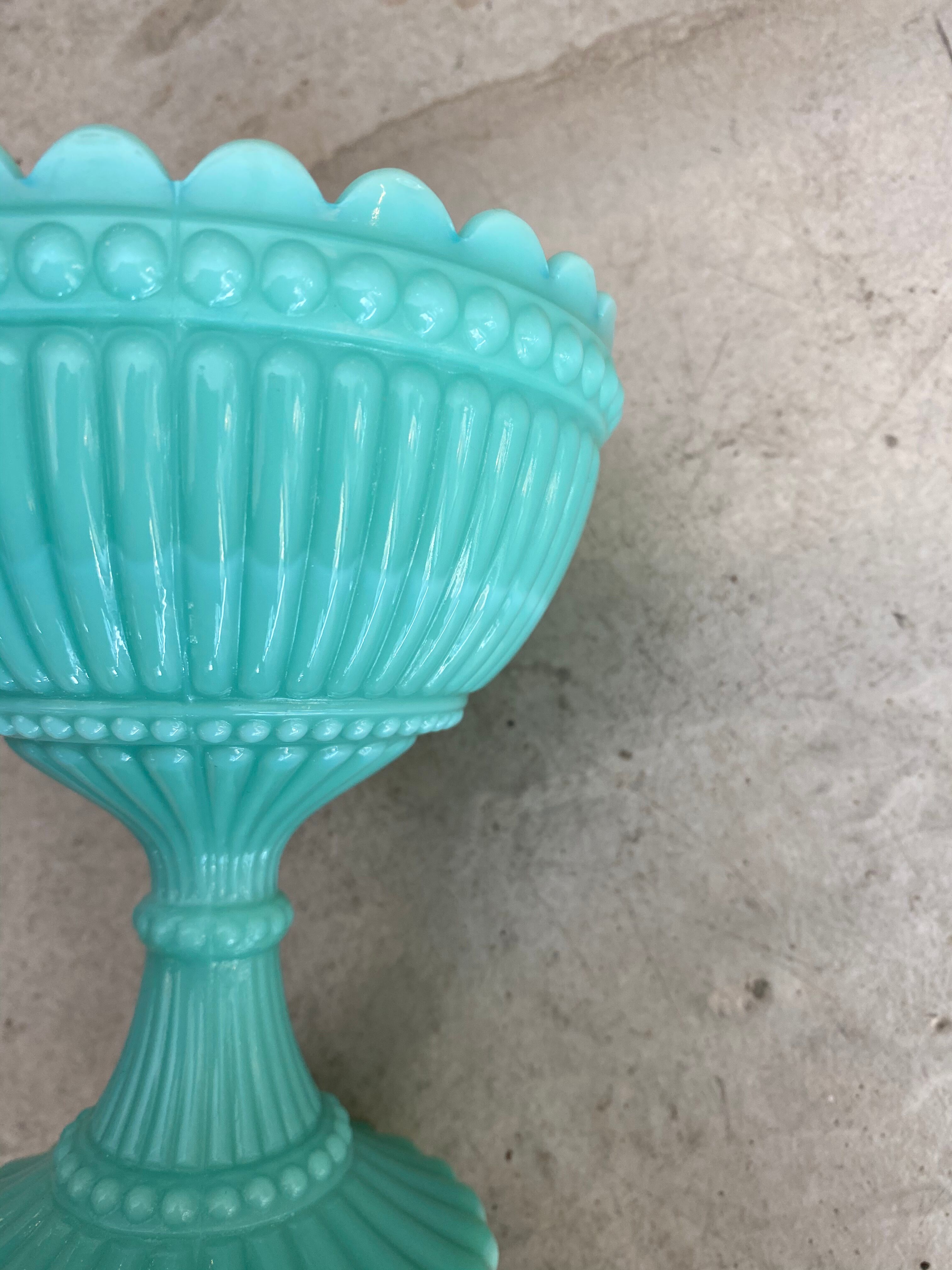 Opaline sugar bowl