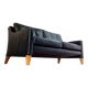 2-seater Scandinavian leather sofa 1970s