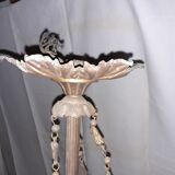 Bronze and crystal chandelier