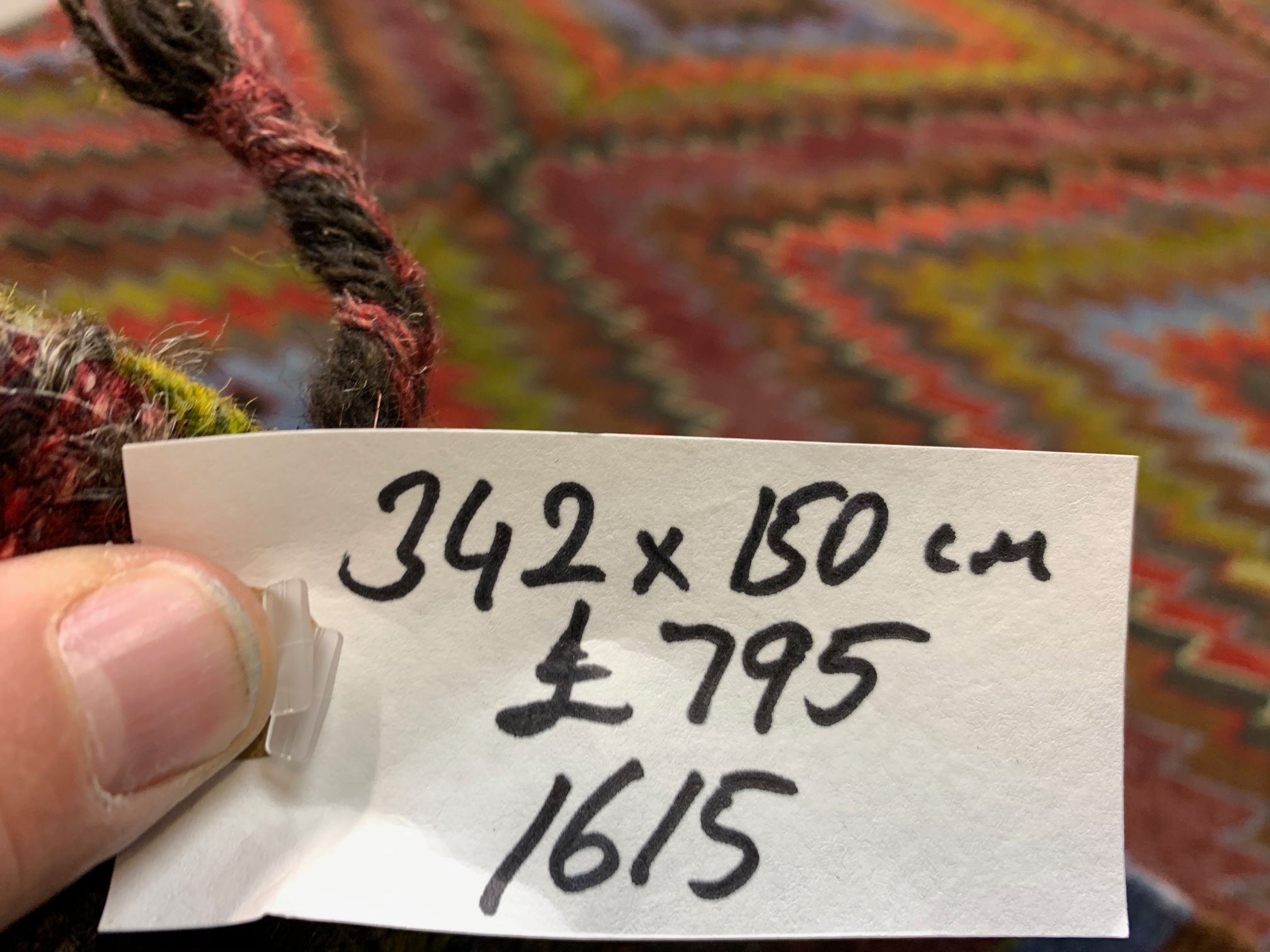 Turkish Kilim 342x150 cm wool