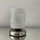 Vintage tactile lamp chrome and molded glass 80s