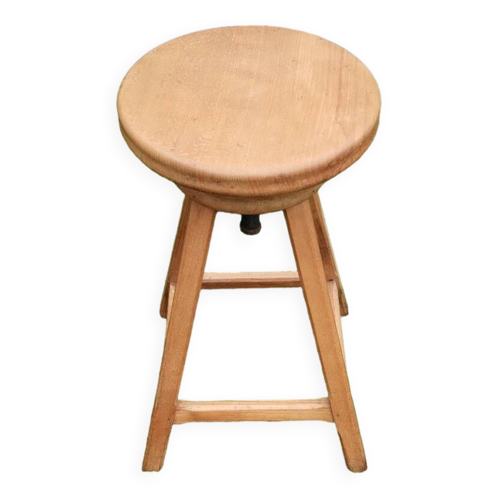 Petit tabouret réglable en bois massif