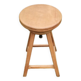 Small adjustable stool in solid wood