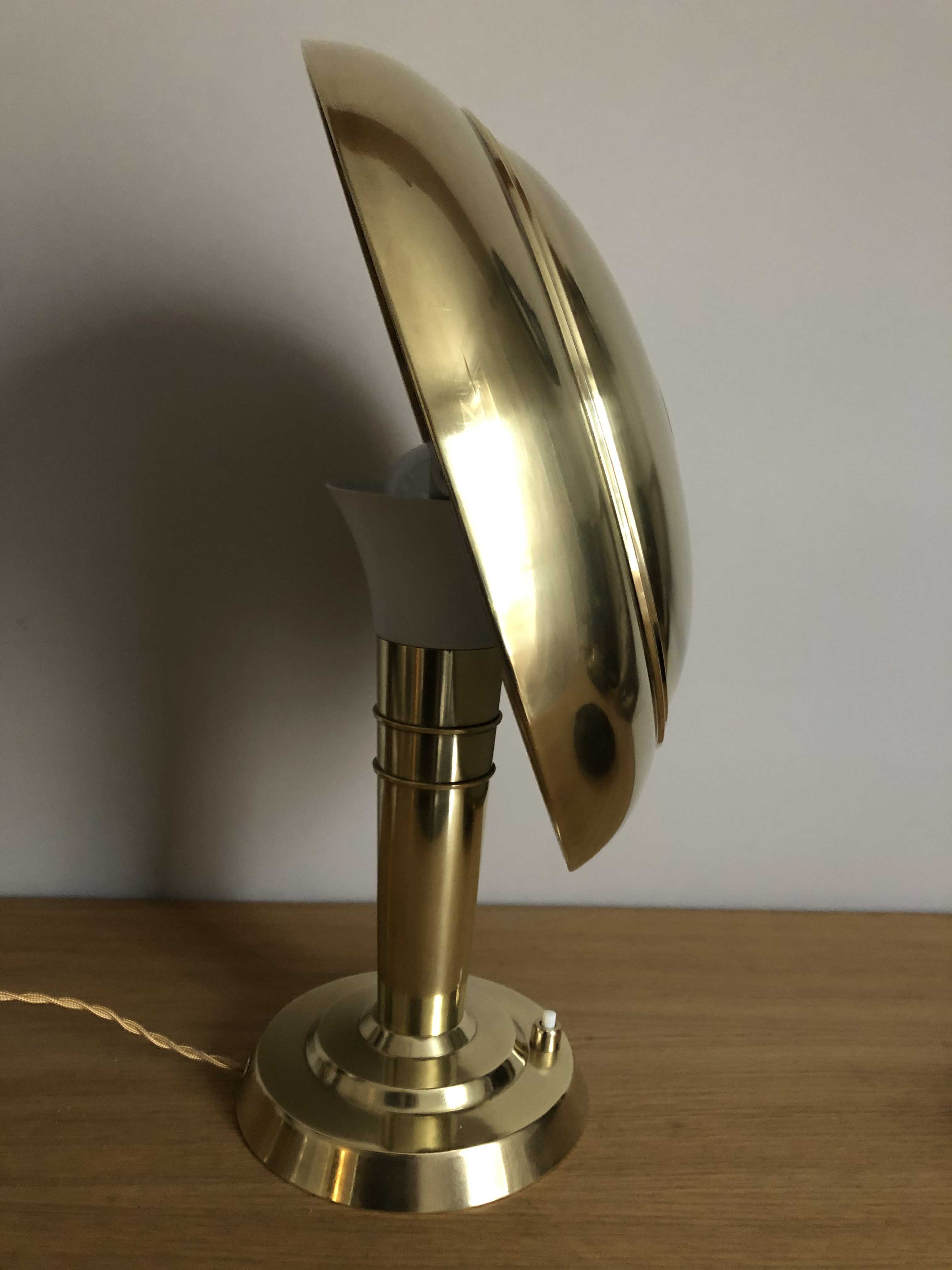 Old brass mushroom lamp 1930