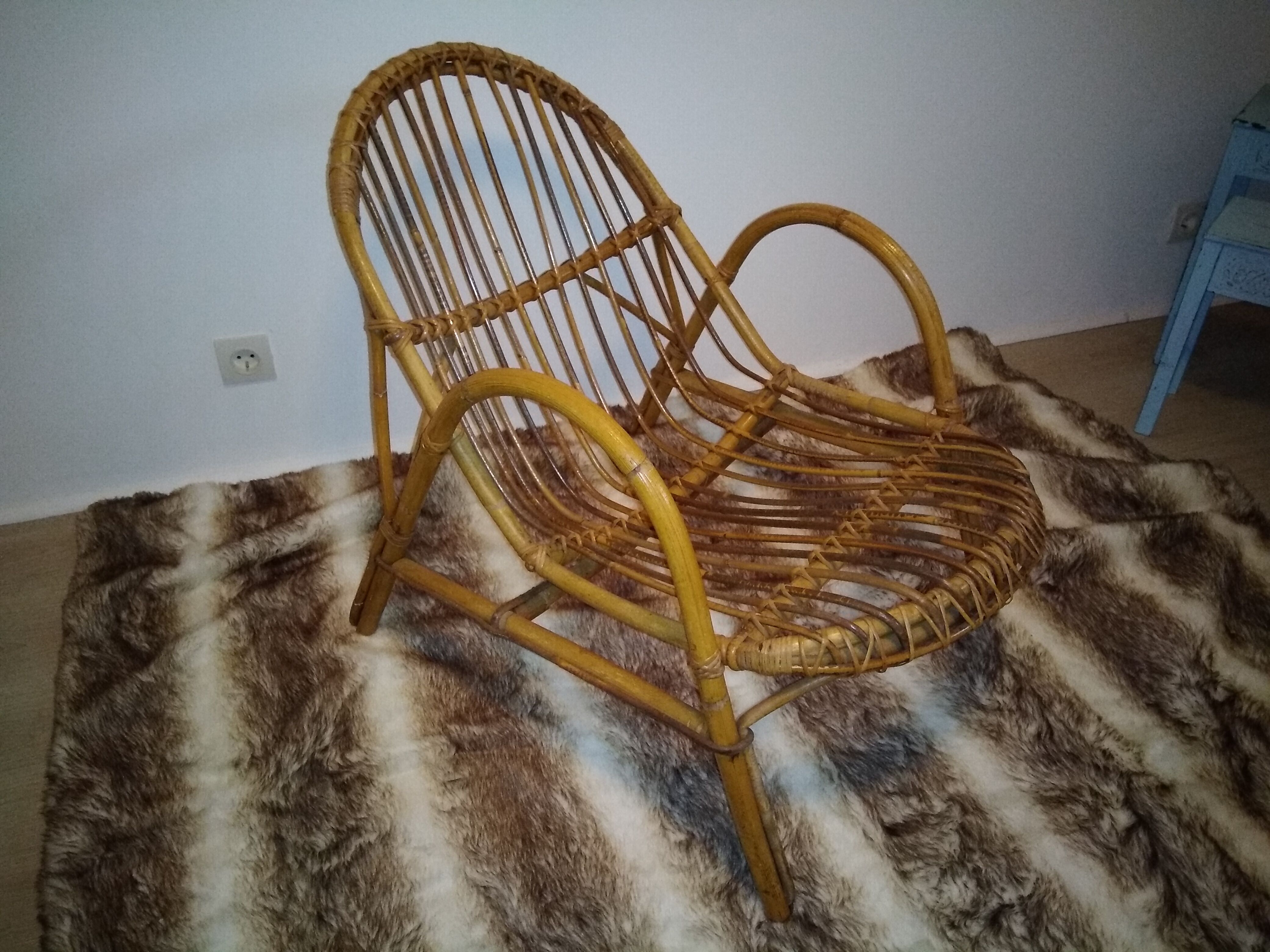 Scandinavian rattan chair
