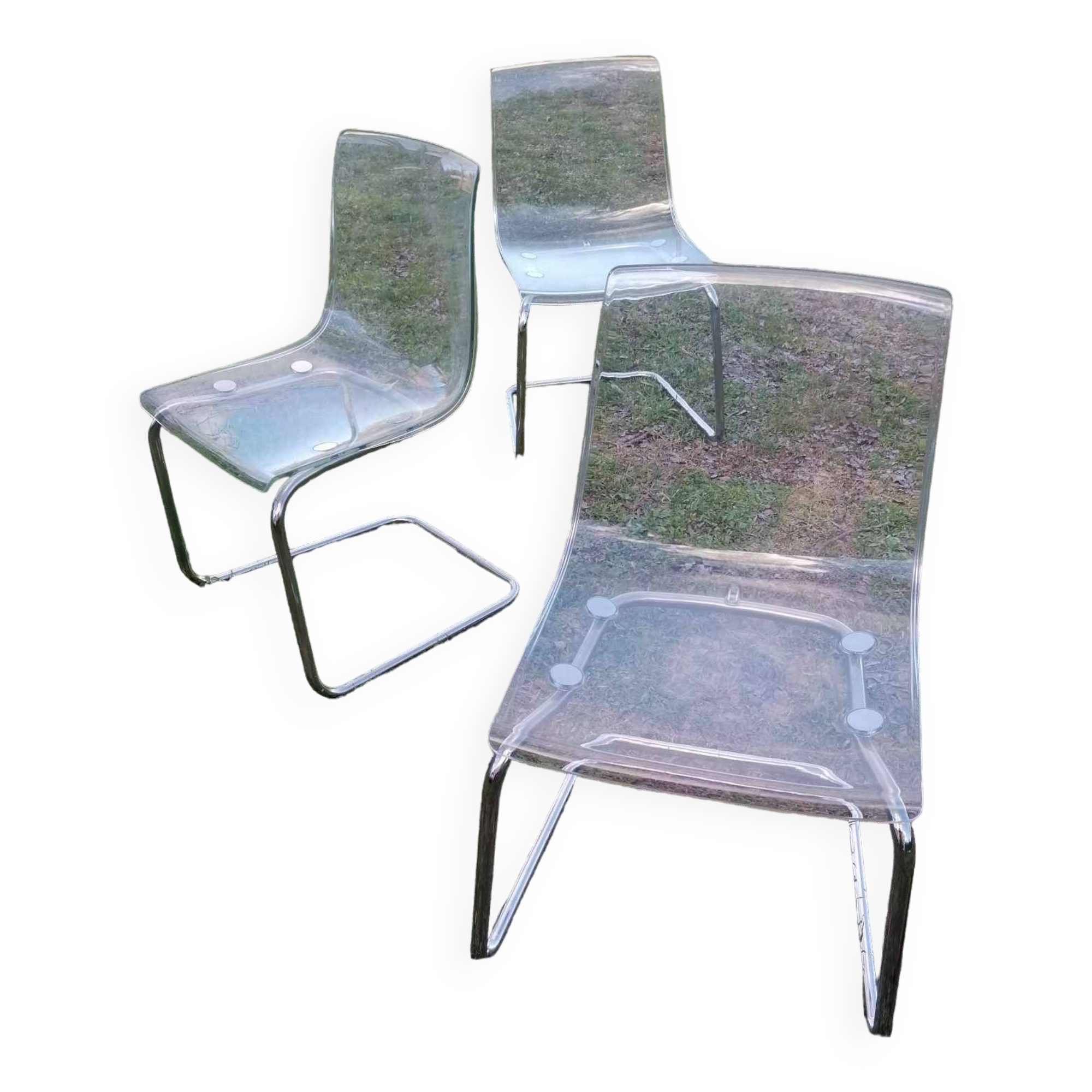 Set of 3 Tobias chairs by Carl Ojerstam for IKEA, 90s