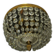 Gilded bronze and crystal chandelier
