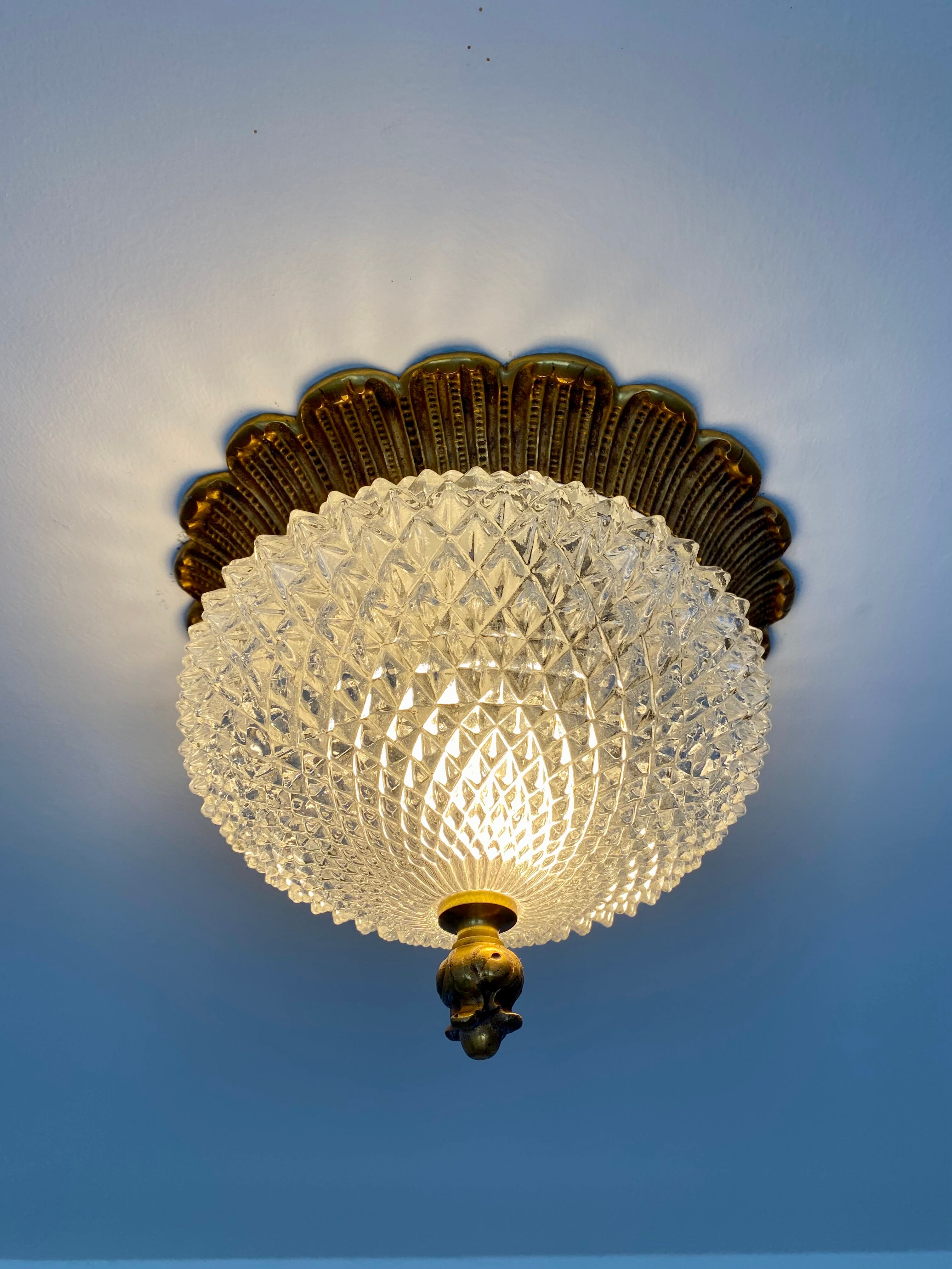 Vintage diamond tip ceiling lamp