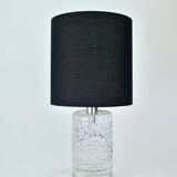 Mid-century solid crystal structured table lamp by Willem Heesen for Royal Leerdam