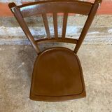 Antique Luterma style bistro chair vintage brown wood