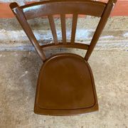 Antique Luterma style bistro chair vintage brown wood