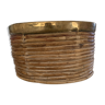 Rattan and brass basket