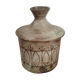 Covered ceramic pot from the atelier Dieulefit, stamped