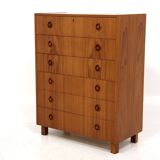 Scandinavian "tallboy" chest of drawers in teak, Sweden, 1960