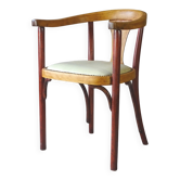Thonet Art Deco armchair 1930, No. A 967 F, leather saddle.