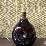 Blown glass lamp signed Morin