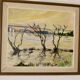 Peinture à l'huile sur toile suédoise originale « Côté eau »